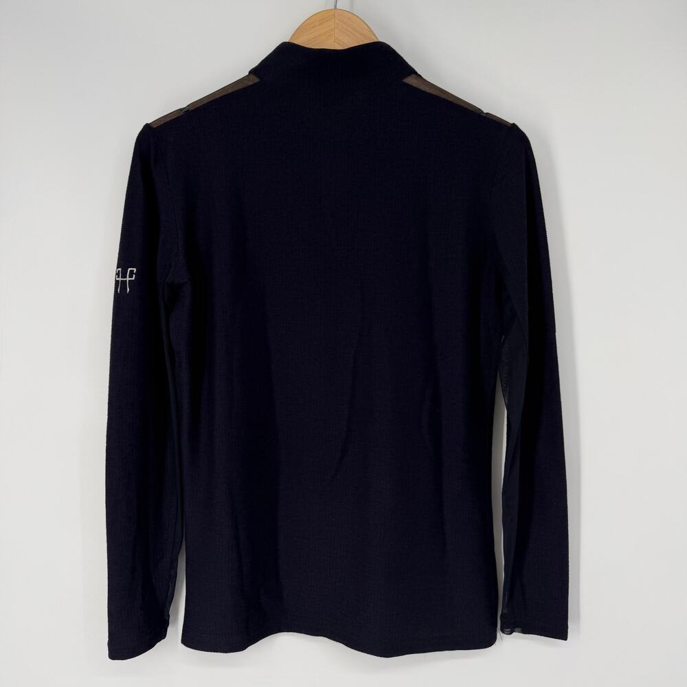 Horse Pilot Suntech Shirt Anti-UV Long Sleeve Riding Schooling Quarter Zip Blue - Picture 12 of 16